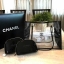 Chanel Snowflake Cosmetic Pouch Duo Set 2ใบ เเถม 1 Chanel Beaute Clear Transparent Cosmetic Bag กระเป๋าอเนกประสงค์ VIP Gift With Purchase (GWP) พรีเมี่ยมกิ๊ฟของเเท้ Limited จากผลิตภัณฑ์ Chanel Lelift Cosmetic Counter วัสดุ PVC เนื้อหนา กันน้ำ สามารถใส่เคร