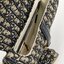 ORI หนังแท้ | DIOR Saddle bag with shoulder strap Oblique jacquard fabric in blue กระเป๋าถือ/สะพายทรงอานม้า รุ่นยอดนิยมที่มีเอกลักษณ์สวยงามเหนือกาลเวลา งานผ้าแจ็คการ์ด ลูกเล่นห้อยด้วยตัวอักษร D ตรงหูหิ้วมีกิมมิค CD สวยหรูดูแพง