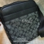 Coach Men crossbody bag Best seller! กระเป๋าข้างรุ่นยอดฮิตของคุณผู้ชาย วัสดุหนังลาย signature brand รอบใบ ด้านหน้ามี logo brand มีช่องหน้าหลัง ช่องหลักเปิดปิดด้วยซิป ใส่ wallet ยาว mini iPad ได้ มีช่องซิปเล็ก สายสะพายยาสปรับได้ค่ะ