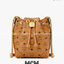 M.C.M SOFT BERLIN DRAWSTRING BAG IN VISETOS กระเป๋าสะพายทรง bucket ไซส์ mini ขนาดน่ารักน่าใช้ มาพร้อมกล่องสุดหรู!! วัสดุหนังแคนวาสคุณภาพดี รูดเปิด-ปิดกระเป๋าด้วยสายหนัง ภายในเป็นช่องโล่ง มีช่องแยก และช่องเก็บบัตรหรือจะไว้ของจุกจิกก็ได้ เป็นหนังแท้ ใ