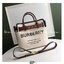 BURBERRY FRAGRANCES TOTE BAG อีกหนึ่งไอเท็มหายาก วัสดุ Canvas & Leather Calfskin ดีไซน์สวยมีเอกลักษณ์คาดด้วยสายหนังประดับกระดุมทองด้านหน้า หูจับหนังแท้จับถนัดมือ สายสะพายยาวหนังแท้ถอดได้ปรับระดับได้อะไหล่แบรนด์ ภายในโล่งกว้างมีช่องใส่ของใส่เอกสารA4 กระเป๋