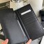 VIP หนังแท้ 】PRADA Men Saffiano Zipper Leather Billfold Long Wallet - Black