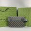 GUCCI OPHIDIA GG SMALL BELT BAG GRAY กระเป๋าคาดเอวสีเทา หนังแท้ผสมแคนวาส เกรดออริจินอล 1:1 สลับแท้ ใช้งานต่างประเทศได้