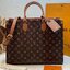 TOP ORI หนังแท้ | LV OnTheGo Organizer Bag 37cm กระเป๋าสะพายทรงโท้ทใบใหญ่ คู่หูที่สมบูรณ์แบบสำหรับชีวิตในเมือง รังสรรค์จาก Monogram แคนวาสอันเป็นเอกลักษณ์ของเมซง