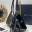 TOP ORI หนังแท้ | เกรดดีสุด PRADA Medium leather tote bag / pradahobo กระเป๋าสะพายทรงโฮโบ คลาสสิคหนังเงาสวยหรูดูแพง ใบใหญ่กำลังดี ดีไซน์ใหม่ล่าสุด ภายในโล่งกว้าง จุของได้สบายๆ