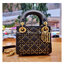 DIOR CD MINI LADY STUDDED BAG กระเป๋าสะพายข้างพรีเมี่ยมกิ๊ฟสุดฮอต ดีไซน์ตกแต่งหมุดเต็มใบ ไม่มีคือพลาด หรูจริงอะไรจัง ทรงกล่องคลาสสิค วัสดุหนังแท้ โดดเด่นด้วยพวงกุญแจโลโก้สีทองลิมิเต็ด มีหูจับในตัวและสายครอสบอดี้สุดเลิศ แต่งเติมดีเทลอัพราคาไปอีก ภายในเป็นช