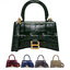 หนังแท้ BALENCIAGA HOURGLASS TOP HANDLE XS Shiny crocodile embossed calfskin การสร้างสรรค์ที่มีเอกลักษณ์เฉพาะตัว หรูหรา โทนสีโดดเด่น วัสดุหนังแท้ลายจระเข้ ภายในโล่งกว้างหนังแนปป้าอย่างดี เกรดออริจินอล ตอบโจทย์ได้ทุกลุค ทุกไลฟ์สไตล์ ภาพสินค้าถ่ายจากงานขายจ