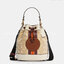 COACH C7084 DEMPSEY DRAWSTRING BUCKET BAG IN SIGNATURE JACQUARD WITH STRIPE AND COACH PATCH พี่สาวใบใหญ่สุดสวยมาแล้วจ้า!! กระเป๋าทรงถังไซส์ใหญ่ ที่สาวๆรอคอย ใช้งานง่ายด้วยการรูดหนังปิดรอบปากกระเป๋า ทุกอย่างลงตัวที่สุด!! โดดเด่นด้วยลวดลายสีสันที่ละมุนมาก ว
