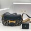 ORI หนังแท้ | DIOR Small Streetchic Bag Blue Dior Oblique Jacquard and Smooth Calfskin กระเป๋าสะพายนิยามใหม่ของดีไซน์อันเป็นเอกลักษณ์ ฝาพับแบบแม่เหล็กสีทองโบราณสลักลาย Christian Dior Paris และห่วง D-ring ทันสมัย