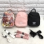 New !!! Adidas Mini Backpack Bag 2018 กระเป๋าทรง sport ขนาดน่ารัก ขึ้นลายสวย หนังนิ่ม ด้านหน้ามีช่องซิปหนึ่งช่อง ใส่ของจุกจิกได้เยอะ ช่องซิปหลักด้านในโล่ง ใส่ของจุ มีอีก 1 ช่องเล็กให้ใส่ของได้ รุ่นนี้มาพร้อมสายยาว2สาย ปรับรูปแบบการใช้งานได้หลากหลาย ถอดออก