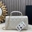 ORI หนังแท้ | CHANEL Classic Flap Bag TopHandle 20cm กระเป๋าสะพายคคลาสสิกพร้อมหูจับ หรูหราระดับตำนาน สวยงามเหนือกาลเวลา