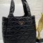 Medium PRADA nappa-leather tote bag with topstitching / PRADA Tote Bag กระเป๋าทรงโท้ท ภายในโล่งกว้าง มีหูจับในตัว ใส่สัมภาระได้เยอะจุใจ พร้อมส่งที่ไทยสวยน่าใช้มากห้ามพลาด!