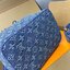 Louis Vuitton Blue Monogram / LV Denim Bucket Bag กระเป๋าทรงบัคเก็ต แบบมีหูรูดทำมาจากหนังแคนวาสโมโนแกรม ที่มีขอบหนังตัดกัน ที่จับหนังที่พกพาสะดวก พร้อมสายสะพาย 2 เส้น สายสปอร์ต และสายหนัง พร้อมส่งที่ไทย