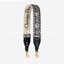 หนังแท้ DIOR shoulder strap with ring พร้อมส่งที่ไทย Jacquard and Black Calfskin สายกระเป๋างานหนังแท้และผ้าแจ็คการ์ด เกรดเทพออริจินอล ภาพสินค้าถ่ายจากงานขายจริง