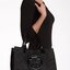 TORY BURCH ELLA PATENT MINI TOTE TOTE BAG กระเป๋าทรง SHOPPING วัสดุ NYLON ทั้งใบตัดด้วยหนังแก้วเงาสีดำ