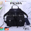 Prada Black Nylon Mini Double Buckle Backpack Crossbody Bag รุ่นนี้เป็นทรงเป้มินิน่ารักๆๆ ด้านในโล่งกว้าง ซับด้านในพิมพ์ลายแบรนด์ ใส่ของจุกจิง โทรศัพท์ กระเป๋าตังใบสั้น เครื่องสำอาง ได้แบบสบาย อะไหล่เงินทั้งใบ บอกเลยว่ารุ่นนี้สวย น่ารัก จะถือหรือสะพายก็ดู