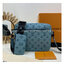TOP ORI หนังแท้ | LV Trio Messenger Bag กระเป๋าสะพายทรงแมสเซ็นเจอร์ Monogram Shadow Sky Blue ดีไซน์ทันสมัยในโทนสีสปอร์ต เอกลักษณ์ของความหรู ไฮคลาสอย่างลงตัว