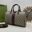 GUCCI GG Ophidia medium top handle bag กระเป๋าถือทรงหมอนสวยคลาสสิค ดีไซน์แถบคาดโดดเด่น สวย หรู หูจับในตัวใช้สะดวก เปิด-ปิดกระเป๋าด้วยซิป ภายในโล่งกว้าง
