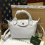 ของแท้ 100% Longchamp LE PLIAGE CUIR TOP HANDLE BAG Color: Black,Orange,Sienna, Navy,Nordic,Grey,Lichen