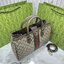 ORI หนังแท้ | Gucci Ophidia medium tote bag Monogram Double G / Gucci Tote Bag กระเป๋าสะพายทรงโท้ทใบใบใหญ่ คอลเล็กชั่น Ophidia ไฮไลท์รูปทรงและฟังก์ชั่นการใช้งานที่ได้รับการตีความใหม่