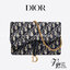 DIOR SADDLE POUCH Blue Dior Oblique Jacquard เกรดออริจินอล ภาพสินค้าถ่ายจากงานขายจริง ใช้งานต่างประเทศได้