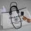 How Cute! 🎄🎄 รุ่นใหม่ล่าสุด!! ที่สาวๆรอคอย Chanel tote canvas bag จากงานพรีเมี่ยม VIP GIFT รุ่นดังเลยค้า Size ใหญ่อลัง บอกเลยว่า **งานดีที่สุด ตัวกระเป๋า กระเป๋าผ้าเป็นผ้า canvas เนื้อดีสมราคา สัมผัส นุ่มลื่นมือมากกกก อะไหล่เงินปั้มแบรนด์แ