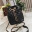 CHANEL Crossbody Bag With Chain / Chanel Bucket Bag กระเป๋าถือหรือสะพาย หนังคาเวียร์ลายตาราง ใช้ได้หลายสไตล์