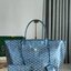 เกรดเทพ Top ORI | New Goyard Saint Louis GM tote bag Goyardine Pearly Blue (Ori)เทพ กระเป๋าทรงโท้ทใบใหญ่ หนังแท้แคนวาสแท้ สีพิเศษมุกสะท้อนแสงเงาสวยหรู