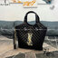 YSL icare maxi shopping bag in quilted lambskin / YSL tote bag กระเป๋าไซส์ใหญ่ พร้อมใบเล็ก หนังบุนิ่มเย็บลายตาข่าย (Quilted Bag) ดีไซน์คล้ายตะกร้าช็อปปิ้ง โฉบเฉี่ยวกว่าหลายระดับด้วยการประดับฮาร์ดแวร์ทองเหลืองในตัวอักษร YSL บนหนังสีดำสร้างความสะดุดตา มอบสไ