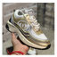 Chanel Sneakers 23s Fabric & Laminated White, Gold & Silver ออริสลับแท้ 1:1 ใช้งานต่างประเทศได้ รองเท้าผ้าใบชาแนล งานเกรดหนังเงาสวย ดีไซน์ใหม่ 2023 สวยหรูดูแพง
