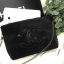 Chanel Precision Velour Crossbody Bag กระเป๋าสีดำแบรนด์ Chanelทำจากขนเฟอร์สีดำ น้ำหนักเบา ปากกระเป๋ามีซิปรูดปิด สายโซ่ ถอดออกได้ค่ะ จะสะพายไหล่ สะพายข้างหรือถือเป็น cluth ก็สวยหรูดูแพง มากับราคาสุดคุ้ม