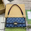 GUCCI LUCE SMALL SHOULDER BAG Blue GG denim leather trim กระเป๋าสะพายไหล่เดนิม เกรดออริ ท็อป สลับแท้ 1:1 เกรดดีสุด ใช้งานต่างประเทศได้