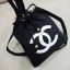 New Arrival !! กระเป๋าทรง nylon bucket style จับจีบน่ารัก ของแท้จากงาน vip gift เคาเตอร์แบรนด์ chanel ตัวกระเป๋าทรงจากไนล่อน กันน้ำทั้งใบ อะไหล่ทองปั้มแบรนด์ ด้านหน้าปักเลื่อม CC สุดหรู ด้านในจุของได้เยอะ บุผ้าปั้มแบรนด์พร้อมช่องซิปอีกหนึ่งช่อง ใส่ ipad m