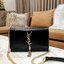 VIP YVES SAINT LAURENT YSL BAG / YSL Small Kate Bag กระเป๋าสะพายดีไซน์ทรงสี่เหลี่ยมหนังเรียบสวยอยู่ทรงเปิดปิดด้วยฝาปิดกระดุมด้านหน้าประดับโลโก้แบรนด์อะไหล่ทองพร้อมโซ่ห้อยฟรุ้งฟริ้ง ภายในโล่งสามารถใส่มือถือ กระเป๋าสตางค์ ของจุกจิกได้เยอะมีสายสะพายโซ่ต่อหนั