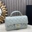 ORI หนังแท้ | CHANEL Classic Flap Bag TopHandle 20cm กระเป๋าสะพายคคลาสสิกพร้อมหูจับ หรูหราระดับตำนาน สวยงามเหนือกาลเวลา