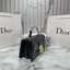 8" DIOR Mini Dior Ange Bag / Dior Clutch Bag Macrocannage CD clasp with white resin pearl กระเป๋าถือพร้อมสายสะพาย ประดับตัวล็อคมุก สวยงามเหนือกาลเวลา เกรดออริ 1:1