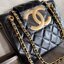 Chanel 24C bag / CHANEL WITH CHAIN / CHANEL Casual Style กระเป๋าสะพายหนังนิ่มลื่นเงาสวย Plain Leather Party Style Office Style