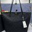 ORI หนังแท้ | Tory Burch T Monogram zip tote bag กระเป๋าทรงโท้ทใบใหญ่ทรงกว้างพร้อมใบเล็กเข้าเซ็ท งานผ้าแจ็คการ์ดตัดขอบหนัง เดอะเบสท์ เซลเลอร์!!