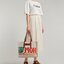 Medium : CHLOÉ Woody large leather-trimmed cotton-canvas tote corita kent tote 14” canvas Corita Kent large tote in embroidered artwork & shiny calfskin