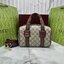 ORI หนังแท้ | GUCCI Mini GG handbag Soft Supreme 20cm / GUCCI Keepall Bag กระเป๋าสะพายทรงหมอนใบเล็ก สไตล์นี้ตีความรูปทรงกระเป๋าบอสตันโฉมใหม่ด้วยรายละเอียดผ้าแคนวาสแถบ Web