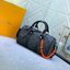 LV Keepall Bandouliere 25 Monogram Eclipse Canvas กระเป๋าสะพายใบเล็กสีดำคลาสสิก เกรดออริ 1:1 ใช้งานต่างประเทศได้