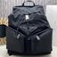 ORI หนังแท้ | Prada Re-Nylon and leather backpack กระเป๋าสะพายหลัง เป้ผ้าไนลอนรูปทรงเรขาคณิตเรียบหรู สถาปัตยกรรมและเส้นสาย ผสมผสานรูปทรงและวัสดุที่ตัดกันอย่างลงตัว