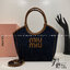 MIU MIU IVY DENIM TOTE BAG กระเป๋าถือ/สะพายทรงโท้ท คิ้วท์สุด จุของได้เยอะ เกรดออริ 1:1 ใช้งานต่างประเทศได้