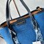 TORY BURCH PERRY DENIM TRIPLE-COMPARTMENT SMALL TOTE BAG กระเป๋าคล้องแขนและสะพายไหล่ทรงโท้ท คอลเลคชั่นใหม่ล่าสุด สวยหรู ลุคคุณนาย