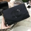 Chanel Envelope Cosmetic Bag With Chain VIP Gift With Purchase (GWP) VIP. gift แท้จาก Chanel Cosmetic Counter ดีไซน์รูปซองจดหมาย วัสดุ Nylon & Polyester 100% อยู่ทรงสวยอด้านหน้า ประดับโลโก้แบรนด์วิ๊งๆ สวยหรูดูดี เปิดปิดด้วยฝาปิด พร้อมซิปแบรนด์อะไหล่ทอง ซั