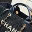 ORI หนังแท้ | Chanel Deauville Tote Bag กระเป๋าสะพายทรงโท้ทช้อปปิ้ง ใบใหญ่ ภายในโล่งกว้าง จุของได้เยอะ
