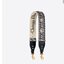 หนังแท้ DIOR shoulder strap with ring พร้อมส่งที่ไทย Jacquard and Black Calfskin สายกระเป๋างานหนังแท้และผ้าแจ็คการ์ด เกรดเทพออริจินอล ภาพสินค้าถ่ายจากงานขายจริง