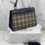 COACH TILLY TOP HANDLE SATCHEL WITH GINGHAM PRINT (COACH F76615) BROWN PINK MULTI/GOLD