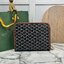 ORI หนังแท้ | Goyard Jouvence MM Toiletry Bag / Goyard Clutch bag กระเป๋าทรงคลัชกะทัดรัด เหมาะสำหรับการเก็บของในแนวตั้งและป้องกันการหกหรือรั่วไหล แคนวาสทำความสะอาดง่าย