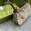 GUCCI Ophidia small shoulder bag strawberry heart keychain กระเป๋าสะพายไหล่ แถมพวกกุญแจรูปหัวใจสตรอเบอรี่สุดน่ารัก แคนวาสพิมพ์ลายโมโนแกรมคมชัด